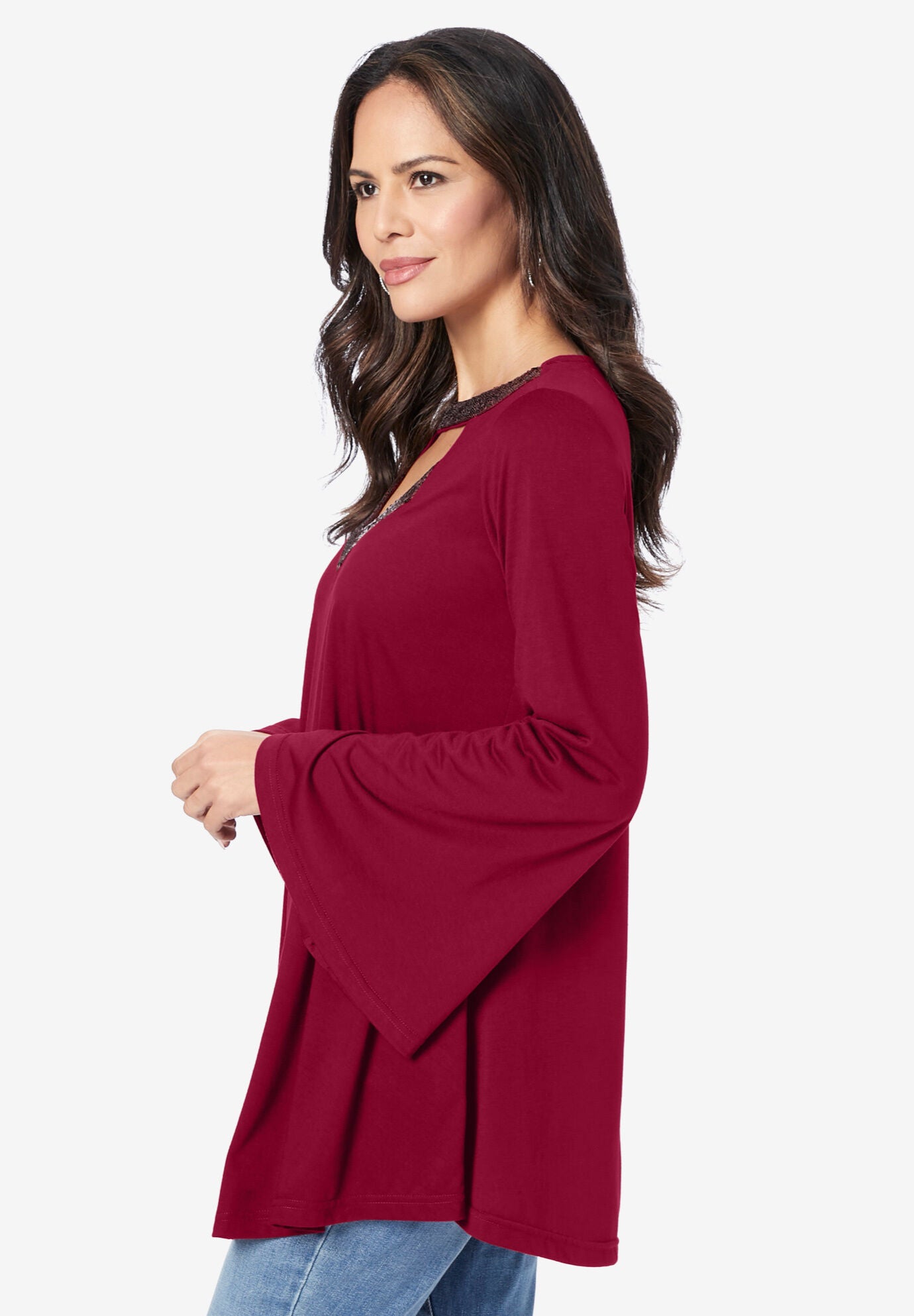 Sequin Cutout Tunic, , alternate image number 2