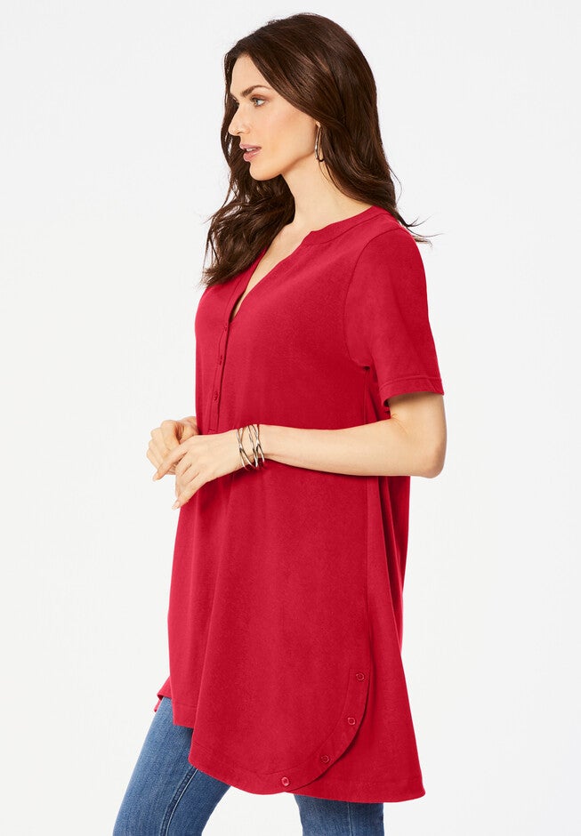 Button-Detailed Ultimate Tunic, , alternate image number null