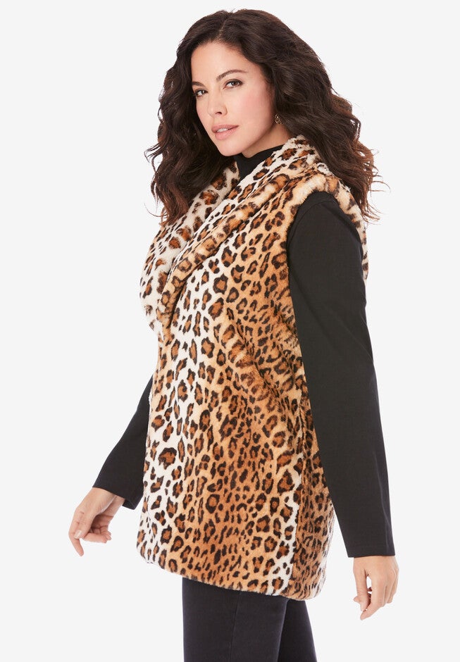 Faux Fur Vest, , alternate image number null