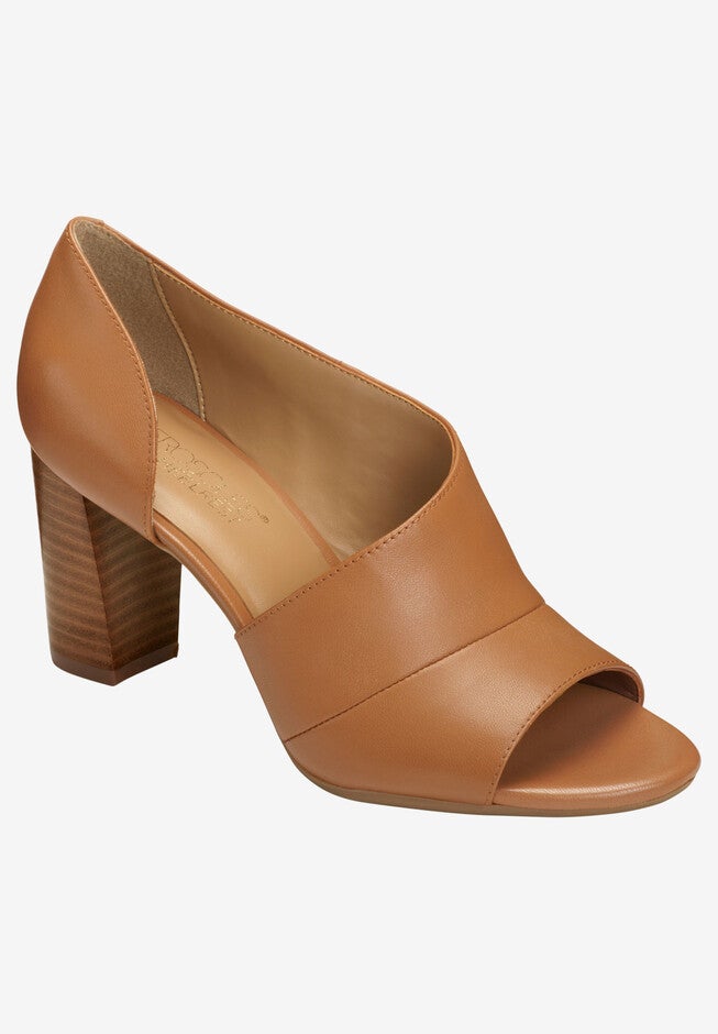 Yellow Bird Pump , DARK TAN LEATHER, hi-res image number null