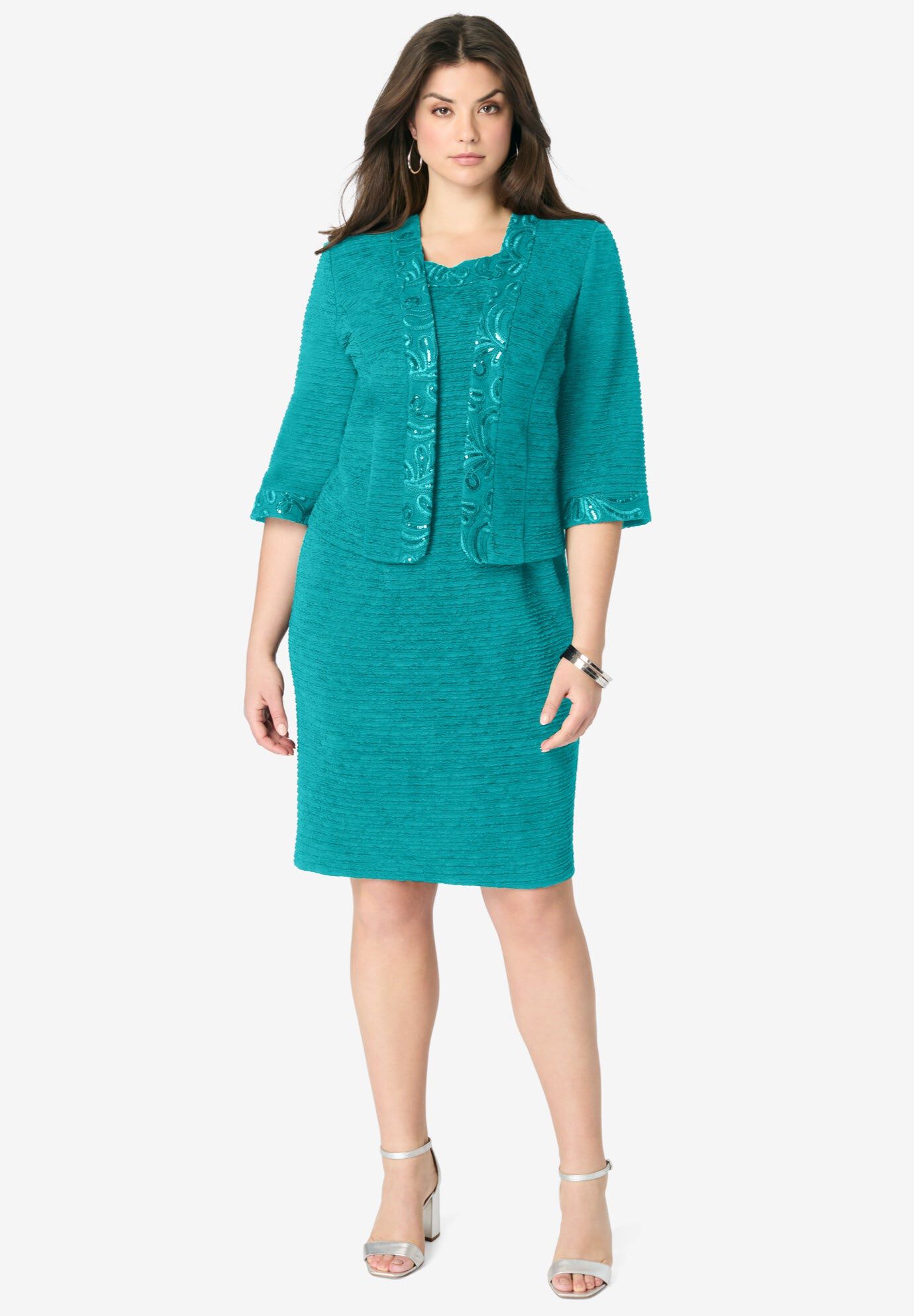 Sheath Dress and Lace Jacket Set