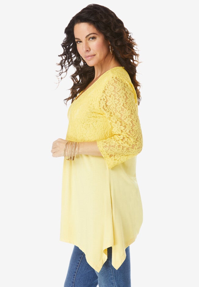 Lace-Trim Ultra Femme Tunic, , alternate image number 2