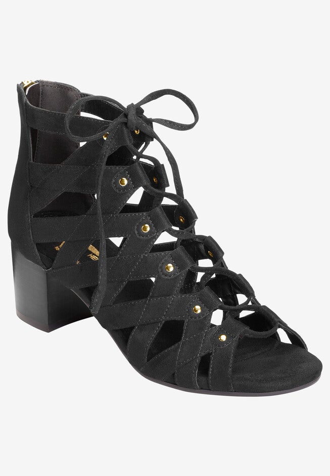 Middle Name Sandal by A2 by Aerosoles®, BLACK FABRIC, hi-res image number null