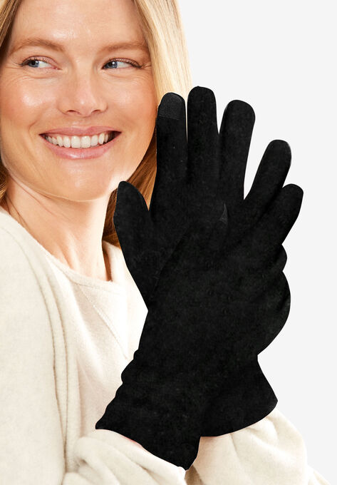 Fleece Gloves, BLACK, hi-res image number null