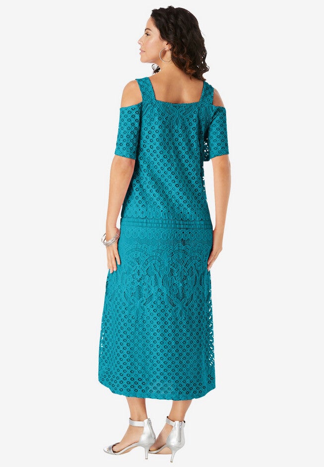 Cold-Shoulder Lace Dress, , on-hover image number 1