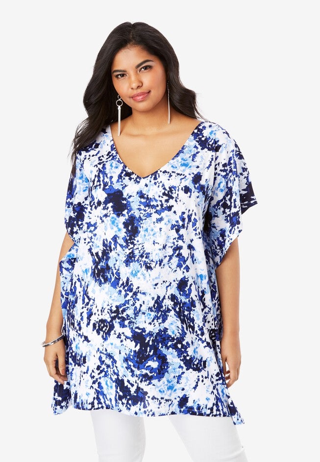 Handkerchief-Hem Caftan, NO COLOR, hi-res image number 0