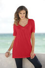 Pleated V-Neck Tee, , alternate image number null