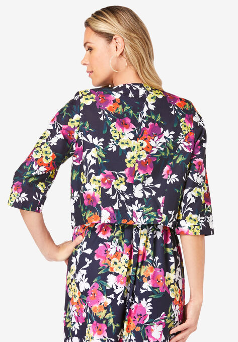 Cropped Short Sleeve Jacket, , on-hover image number null