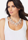 Floral Cluster Necklace, CLEAR, hi-res image number null