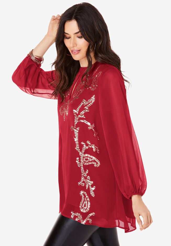 Embellished Keyhole Tunic, , alternate image number 2