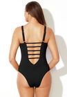 Strappy Plunge One Piece Swimsuit, , on-hover image number null