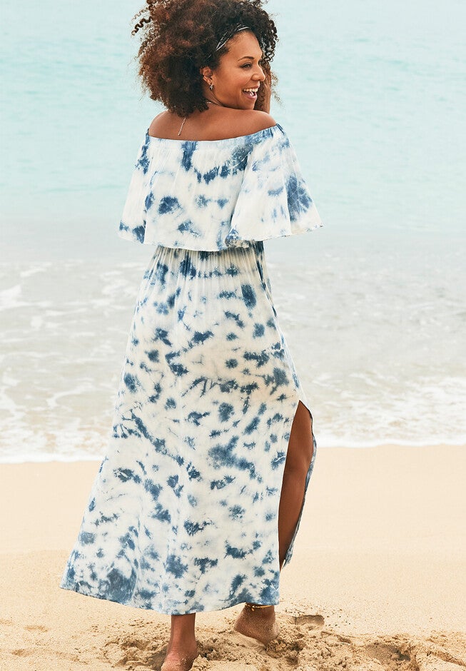 Portia Bandeau Cover Up Maxi Dress, , alternate image number null