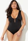 Strappy Scoopneck One Piece Swimsuit, , alternate image number null