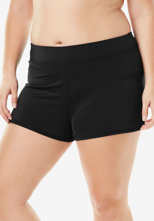 Banded Waist Short, BLACK, hi-res image number 0
