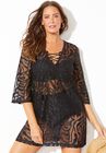 Maeve Burnout Lace Front Tunic Cover Up, BURNOUT ANIMAL PRINT, hi-res image number null