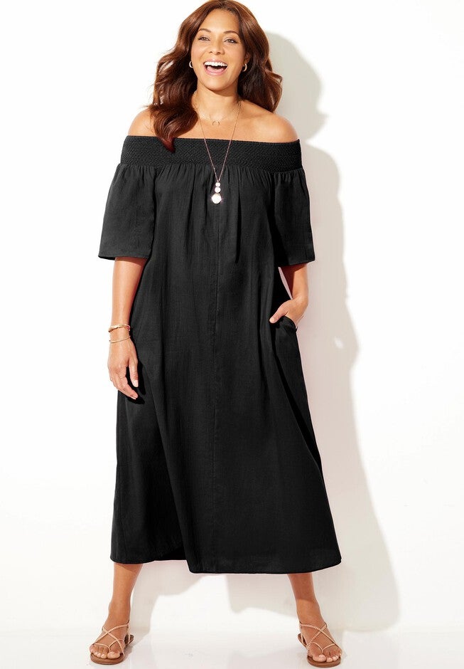 Amanda Smocked Bandeau Maxi Dress, , alternate image number 2