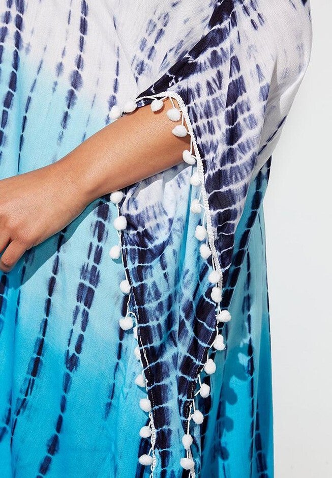 Isabelle Tie Dye Cold Shoulder Tunic Cover Up, , alternate image number null