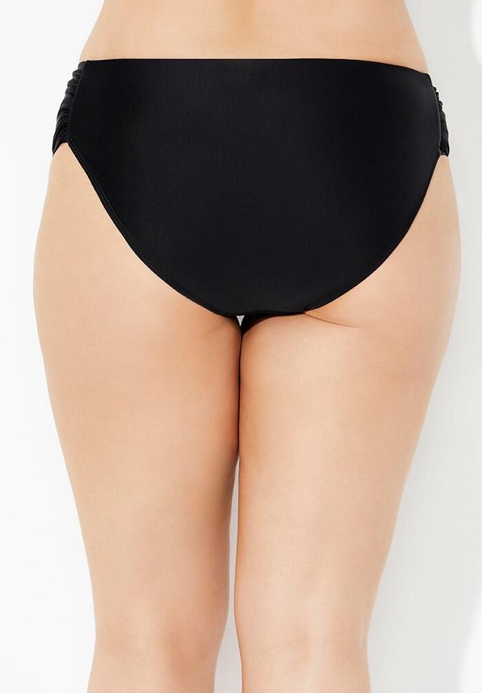 Side Ruched Bikini Bottom, ENGINEERED MULTI, on-hover image number 1