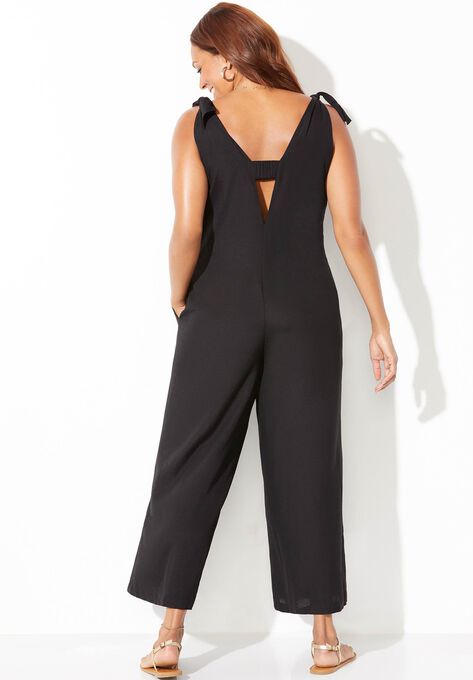 Maddie Tie Shoulder Jumpsuit Cover up, , on-hover image number null