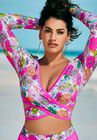 Wrap Front Bikini Top, BRIGHT FLORAL, hi-res image number null