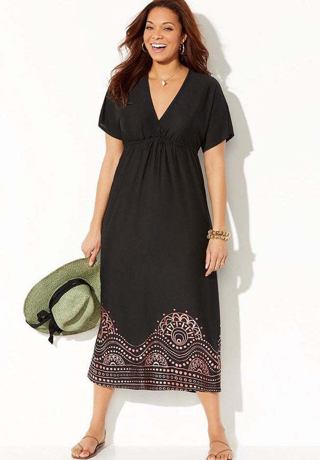 Kate V-Neck Cover Up Maxi Dress, , alternate image number null