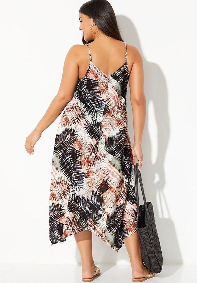 Penny Dune V-Neck Cover Up Midi Dress, , on-hover image number 1