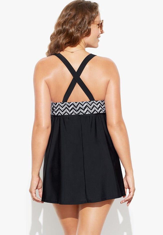 Shore Club V-neck Swimdress, , on-hover image number 1