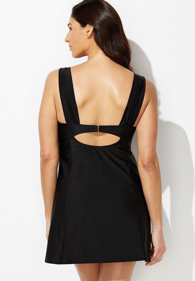 V-neck swimdress, , on-hover image number null