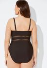 Lattice Plunge One Piece Swimsuit, , on-hover image number null