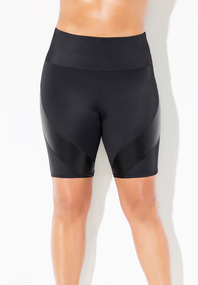 Liquid Motion Panel Spliced Bikeshort, BLACK, hi-res image number null