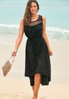 Ella Crochet High Low Dress, BLACK, hi-res image number null