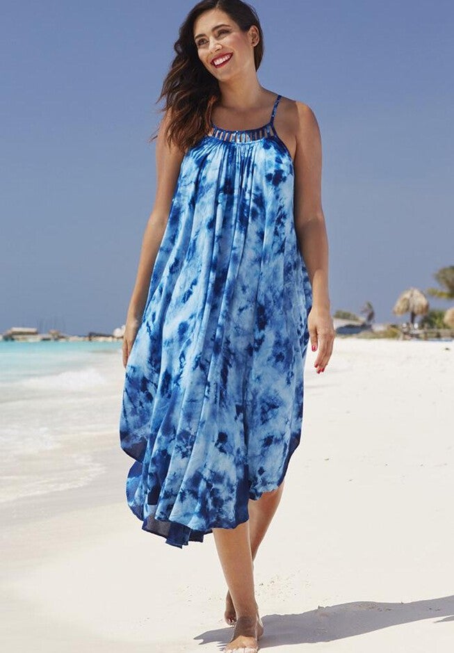Kite Dress Cover Up, BLUE TIE DYE, hi-res image number null