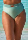 High Waist Cutout Mesh Bikini Bottom, CYAN, hi-res image number null