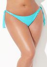 Side Tie Swim Brief, TURQUOISE WHITE STRIPE, hi-res image number null