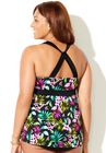 Longer Length Surplice Tankini Top, , on-hover image number 1