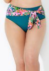 High Waist Sash Bikini Bottom, SUMMER TROPIC, hi-res image number null