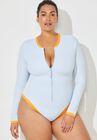 Camille Kostek Blue Crush Long Sleeve One Piece, , alternate image number null