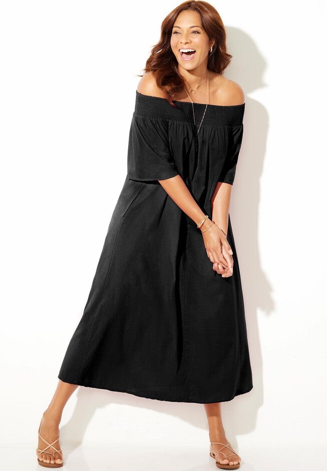 Amanda Smocked Bandeau Maxi Dress, , alternate image number 3