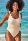 Wrap Sash One Piece Swimsuit, CREAM, hi-res image number null
