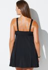 Lattice V-Neck Swimdress, , on-hover image number null