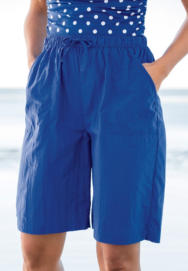 Taslon® Swim Board Shorts with Built-In Brief, , alternate image number null