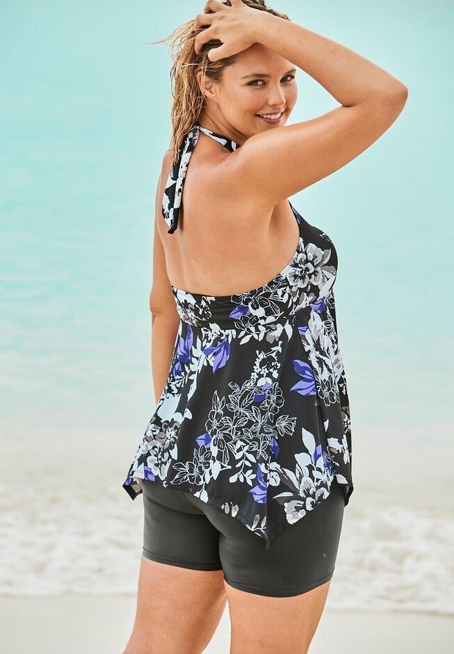Flared Tankini Top with Bust Support, , alternate image number 2