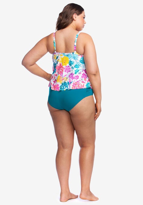 Triple Tier Tankini Top By Kenneth Cole Reaction Plus Size