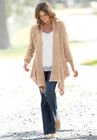 Open Front Pointelle Cardigan, , alternate image number null