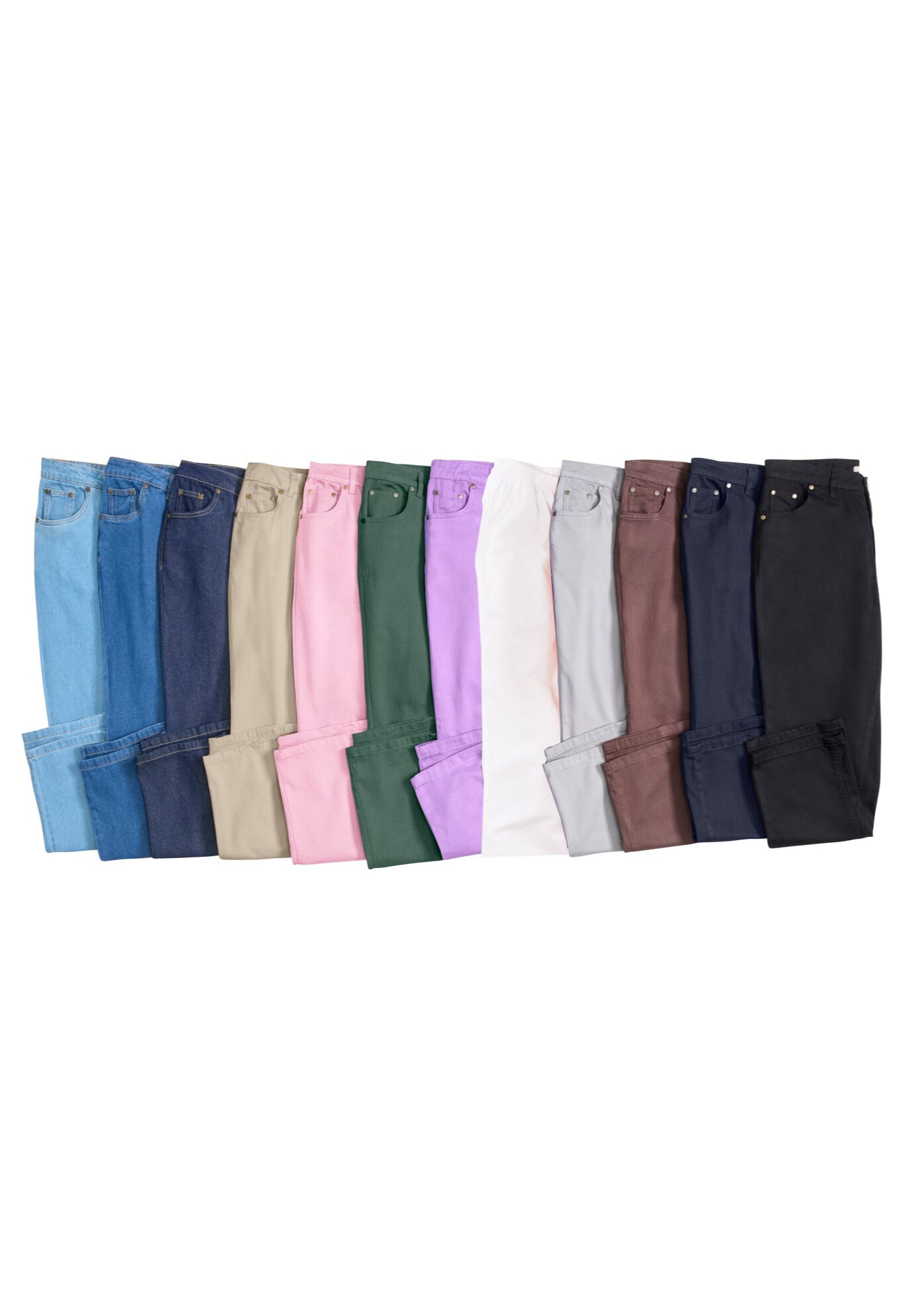 Perfect Relaxed All-Cotton Denim Five-Pocket Jeans, , on-hover image number 1