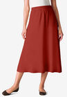 7-Day Knit A-Line Skirt, RED OCHRE, hi-res image number null