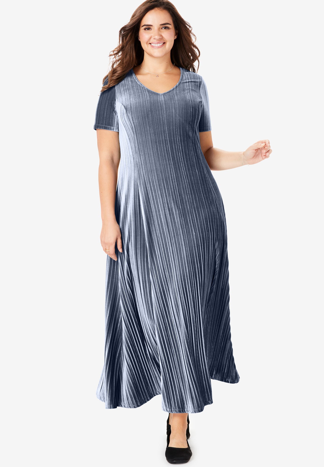 velour slip dress