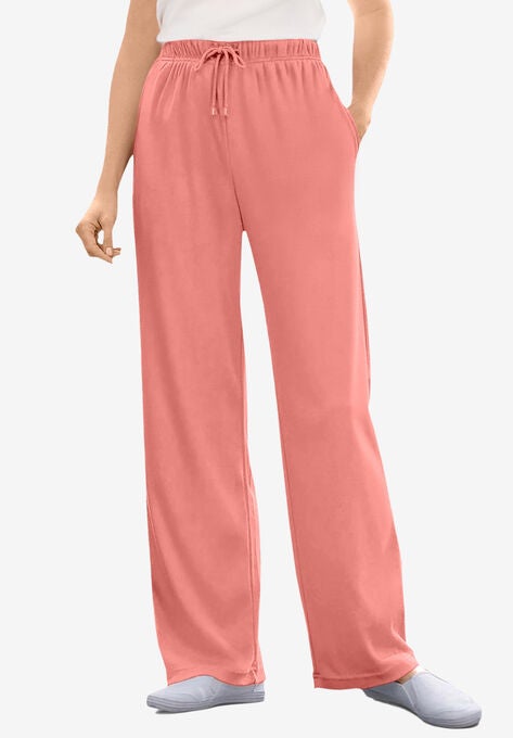 Sport Knit Straight Leg Pant, SWEET CORAL, hi-res image number null