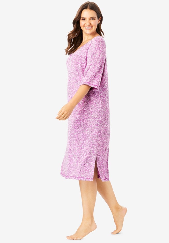 Short Marled Sleepshirt , , alternate image number 2