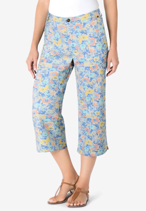 Capri Stretch Jean, BLUE FLORAL, hi-res image number null